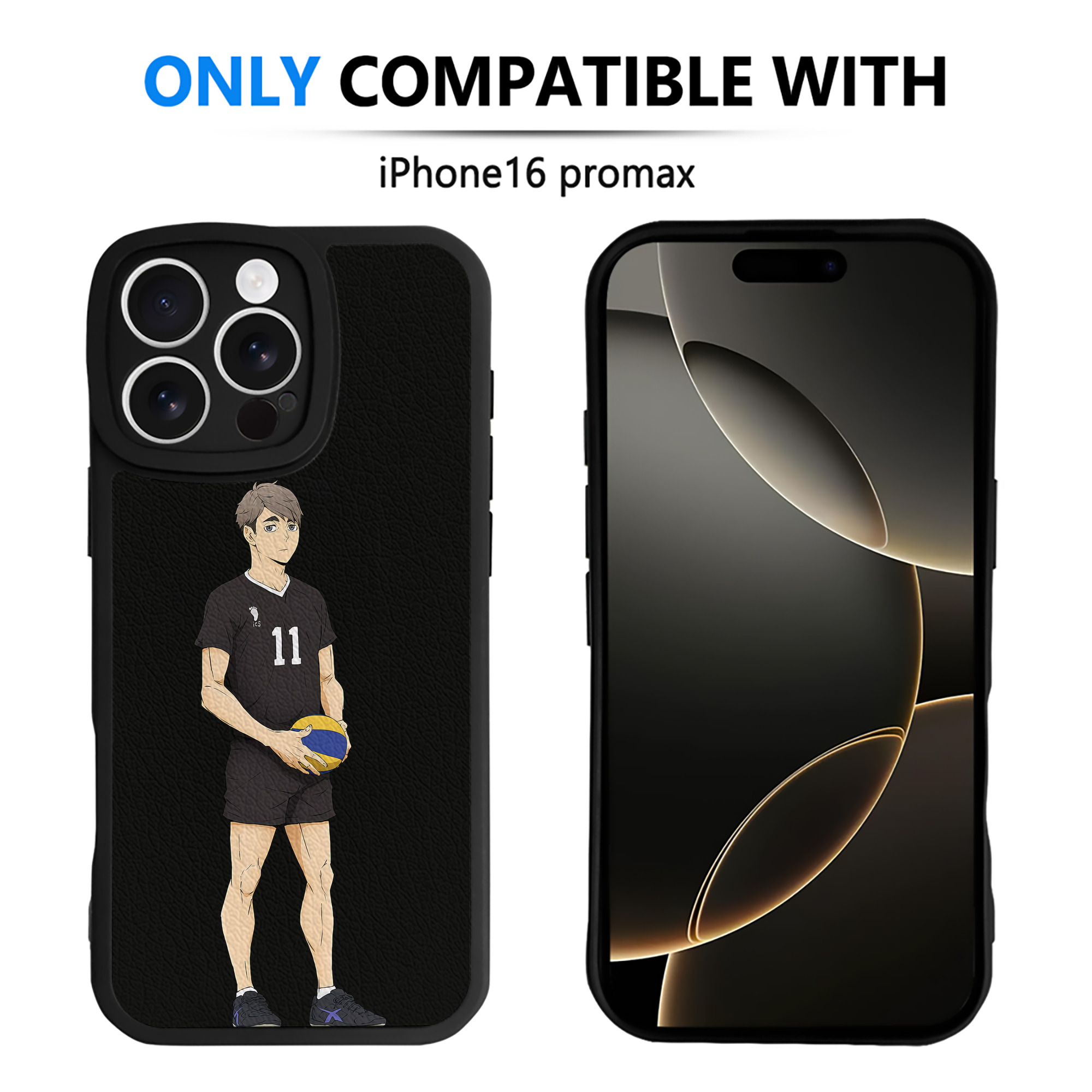 （画像用） ハイキュー!! Haikyu!! 【iPhone 16シリーズ対応】シリコンスマホケース（レザー調） 材質：シリコン